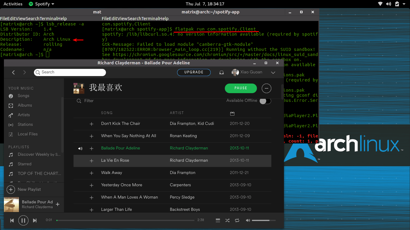 Spotify Like App For Linux